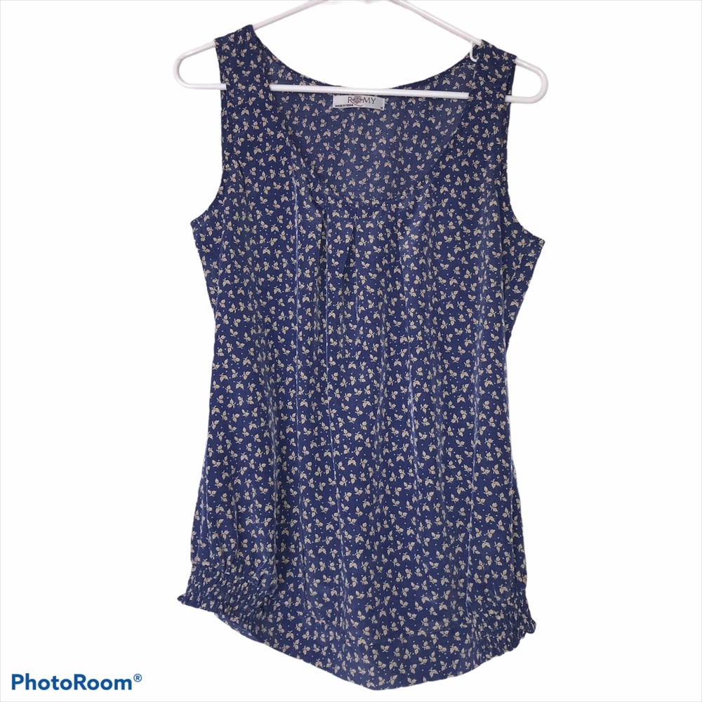 Blue Floral Tank
